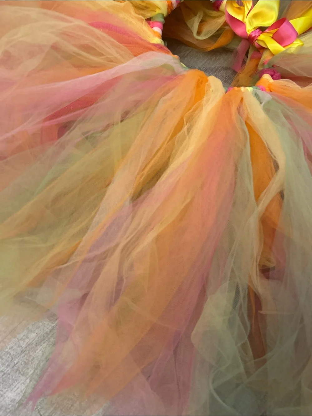 Girls' Handmade Multicolor Tulle Tutu Skirt